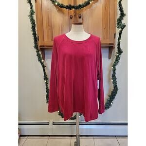 Good Night Kiss Women’s 3xl Solid Pini Long Sleeve Night Shirt Super Soft (1)